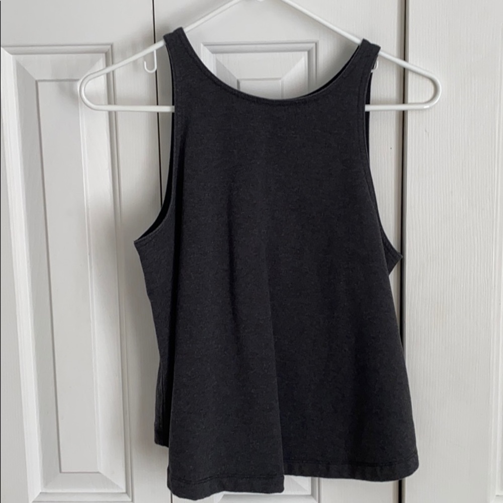 Lululemon cotton tank dark grey size 8
